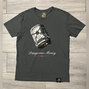 Hasta Muerte Men’s Dark Gray Large Short Sleeve “Dangerous Money” T-Shirt